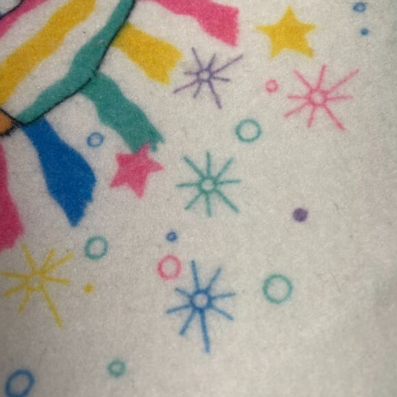 Vintage Riegel Teddy Beddy Bear Crib Blanket Green Trim 100% Polyester 36x45" - Picture 4 of 12